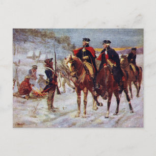 Washington en Lafayette bij Valley Forge ~ Briefkaart