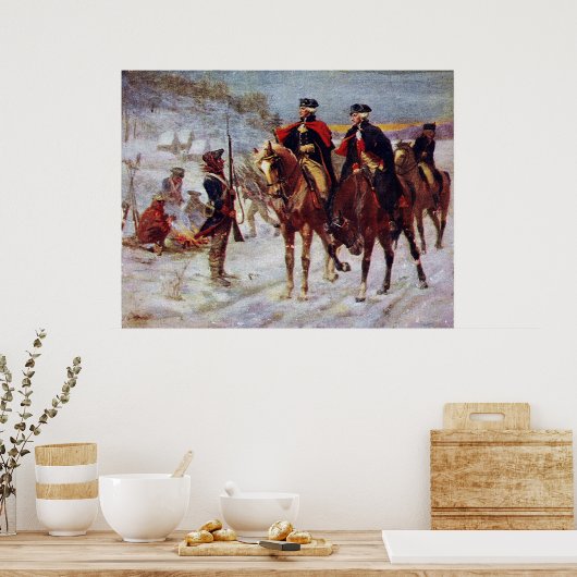 Washington en Lafayette bij Valley Forge ~ Poster (Keuken)