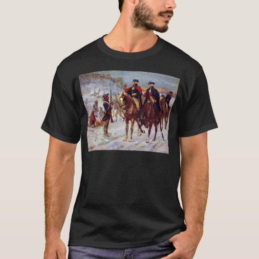 Washington en Lafayette bij Valley Forge ~ T-shirt (Voorkant)