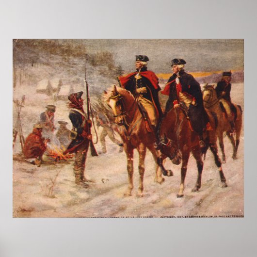 Washington en Lafayette in Valley Forge Poster (Voorkant)