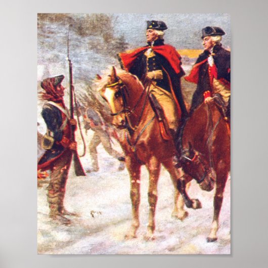 Washington en Lafayette in Valley Forge Poster (Voorkant)