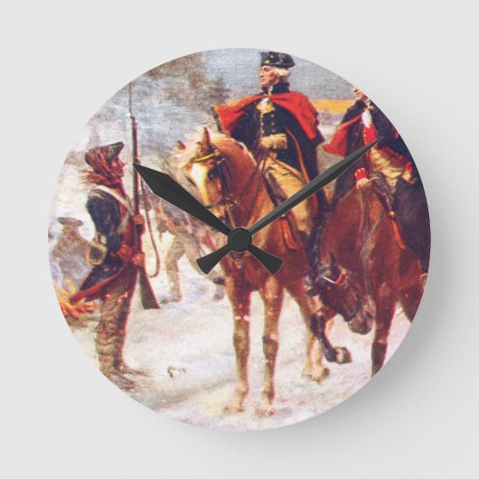 Washington en Lafayette in Valley Forge Ronde Klok (Voorkant)