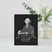 Washington en quote briefkaart (Staand voorkant)