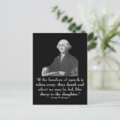 Washington en quote briefkaart (Staand voorkant)