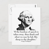 Washington en quote briefkaart (Voorkant / Achterkant)