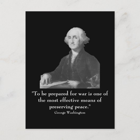 Washington en quote briefkaart (Voorkant)