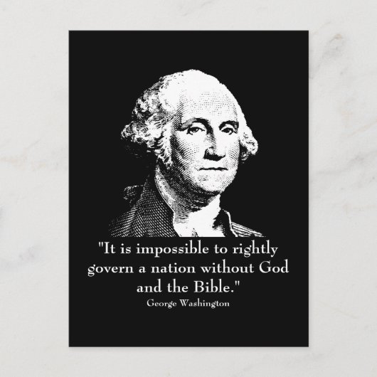 Washington en quote briefkaart (Voorkant)