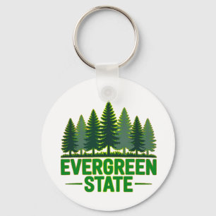 Washington Evergreen State Forest Natuur Esthetiek Sleutelhanger