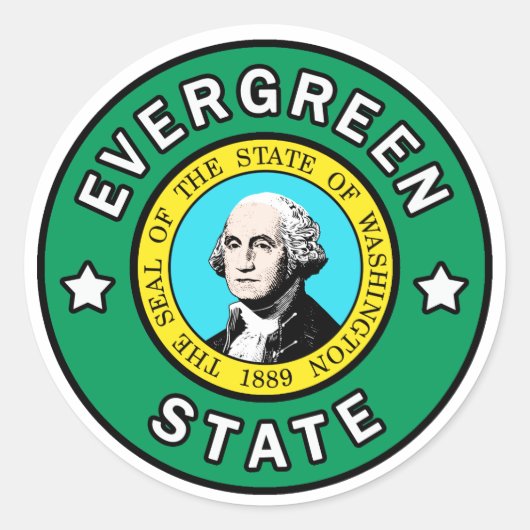Washington Evergreen State sticker (Voorkant)
