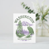Washington Evergreen State Travel Briefkaart (Staand voorkant)