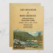 Washington Faire-part de mariage Vintage (Devant / Derrière)