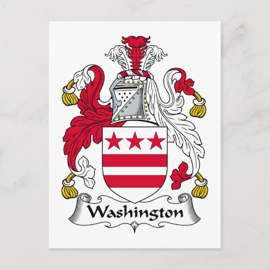 Washington Family Crest Briefkaart (Voorkant)