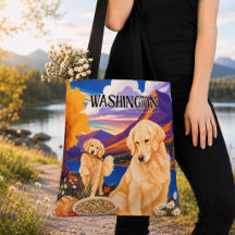 WASHINGTON • Golden Retriever • ArtMuse Journey
