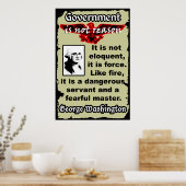 Washington: Gov is niet als vuur Poster (Keuken)