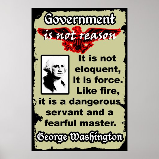 Washington: Gov is niet als vuur Poster (Voorkant)