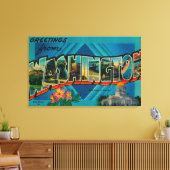 Washington - Grote Letter-scènes 2 Canvas Afdruk (Insitu (Woonkamer))