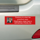 Washington heeft een probleem met de uitgaven bumpersticker (Op auto)