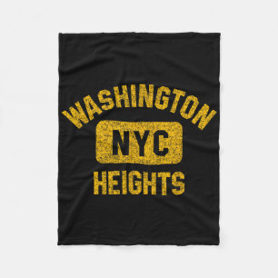 Washington Heights NYC Gym Style Distressed Amber Fleece Deken