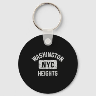 Washington Heights NYC Gym Style Distressed White Sleutelhanger