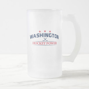 Washington Hockey Power Frosted Glass Mok