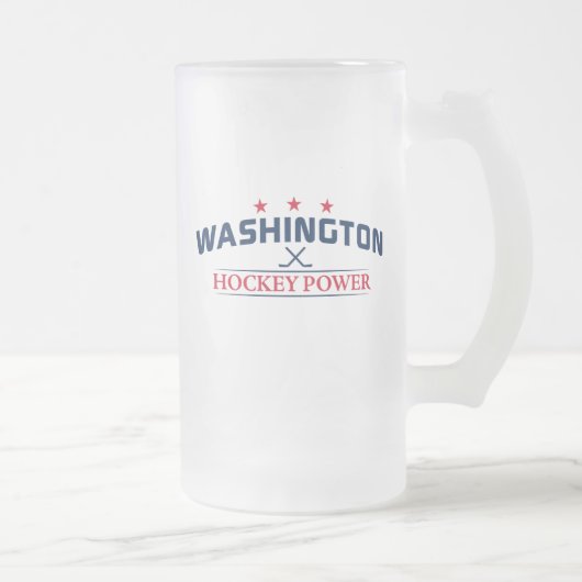 Washington Hockey Power Frosted Glass Mok (Rechts)
