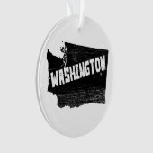 Washington Home  Distress Map Ornament (voorkant)