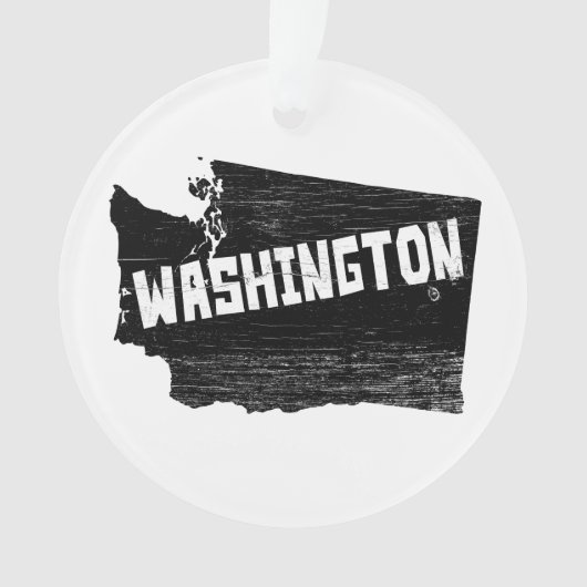 Washington Home  Distress Map Ornament (voorkant)