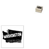 Washington Home Distress Map Rubberstempel (Gestempeld)