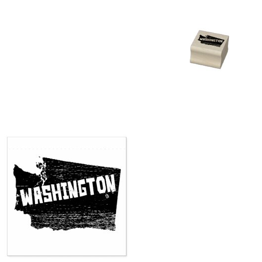 Washington Home Distress Map Rubberstempel (Gestempeld)