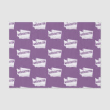 Washington Home Map Silhouette in White