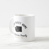 Washington Home Sweet Home Famille Monogramme Mug (Devant gauche)