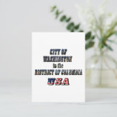 Washington in het District of Columbia USA Briefkaart (Staand voorkant)