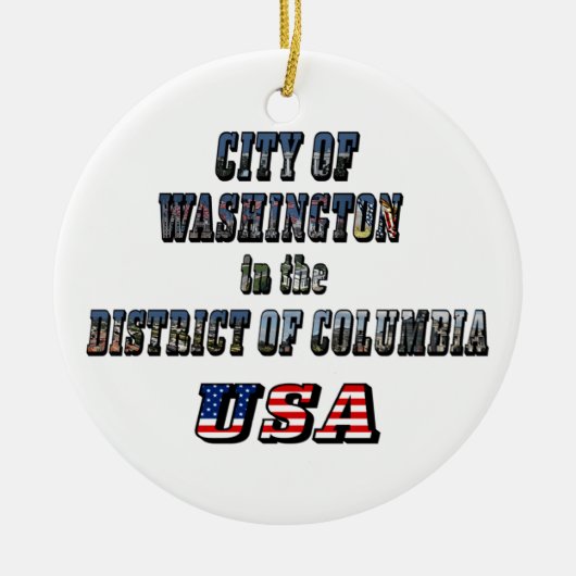 Washington in het District of Columbia USA Keramisch Ornament (Voorkant)