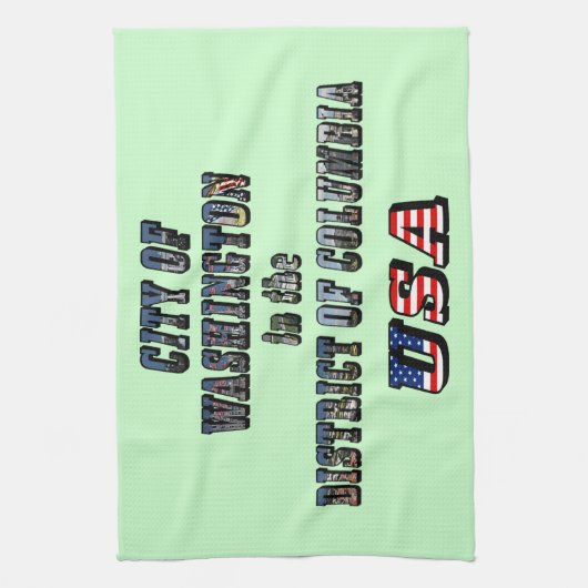 Washington in het District of Columbia USA Theedoek (Verticaal)