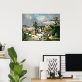 Washington in Valley Forge Fine Art Poster (Thuiskantoor)