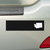 Washington in White en Black Bumpersticker (Op auto)