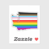 Washington Inclusive Pride Sticker (Vel)
