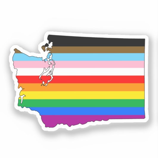 Washington Inclusive Pride Sticker (Voorkant)