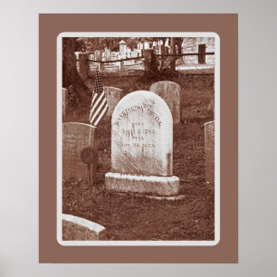 Washington Irving's grafsteen Poster