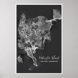 Washington Island door County WI 1938 Aerial Photo Poster