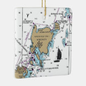 Washington Island WI Nautical Chart Keramisch Ornament (Rechts)