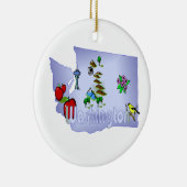 Washington kerstboomversiering keramisch ornament (Rechts)