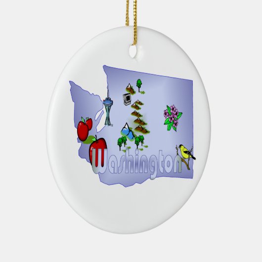 Washington kerstboomversiering keramisch ornament (Rechts)