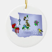 Washington kerstboomversiering keramisch ornament (Voorkant)