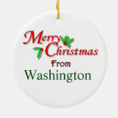 Washington kerstboomversiering keramisch ornament (Achterkant)