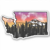 Washington kleurrijk sticker (Voorkant)