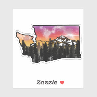 Washington kleurrijk sticker