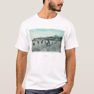 Washington Lake Park Ice Skening Scene T-shirt