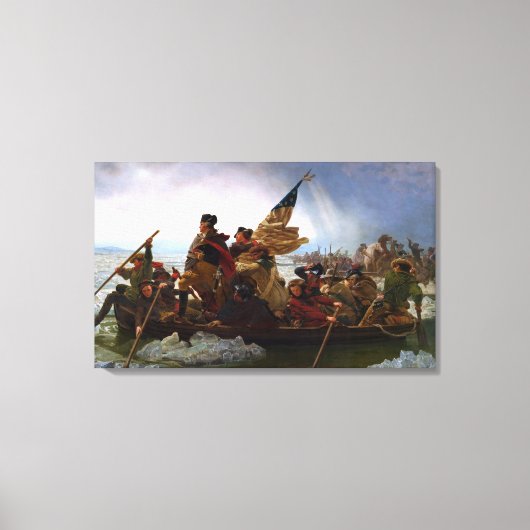 Washington langs de Delaware Canvas Afdruk (Voorkant)