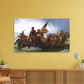 Washington langs de Delaware Canvas Afdruk (Insitu (Woonkamer))